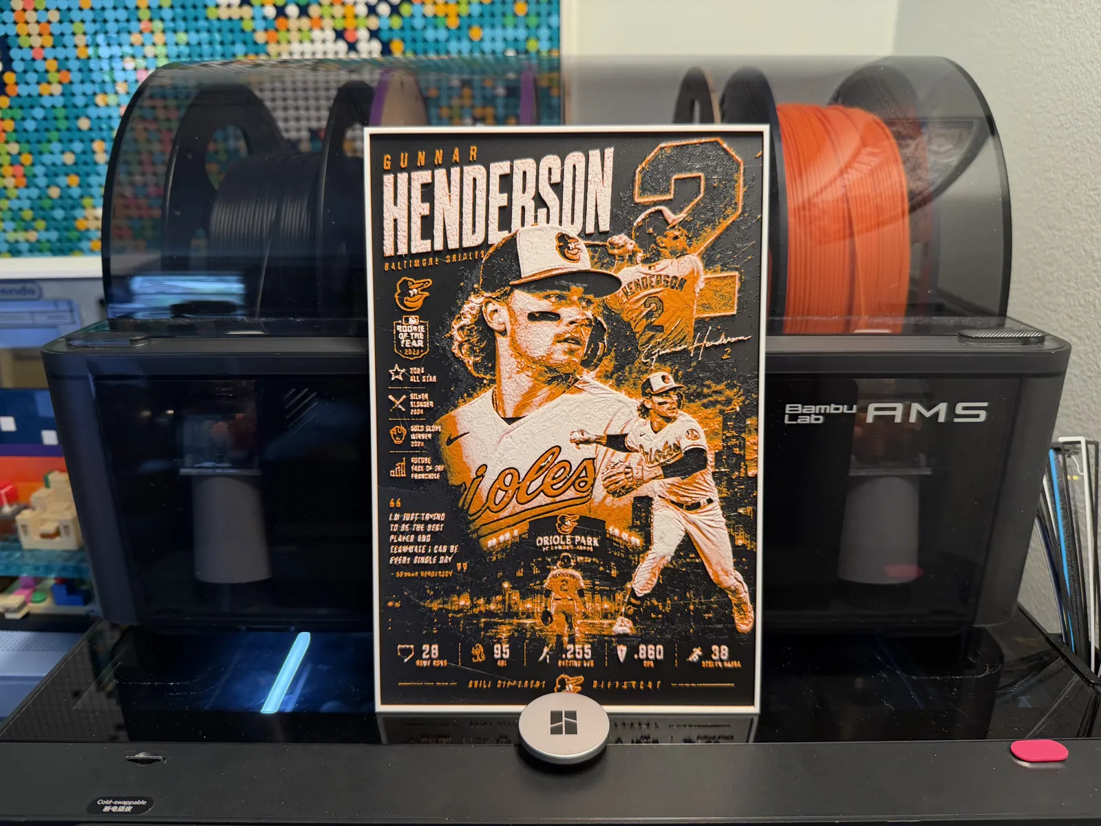 MLB Orioles Gunnar Henderson Player Card HueForge