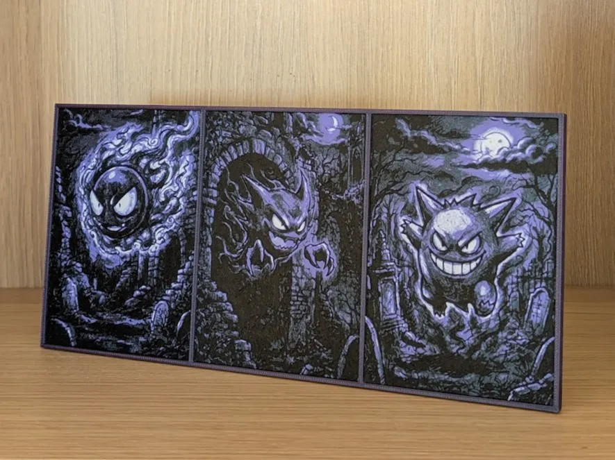 Gastly, Haunter & Gengar Pokemon Hueforge & Frame