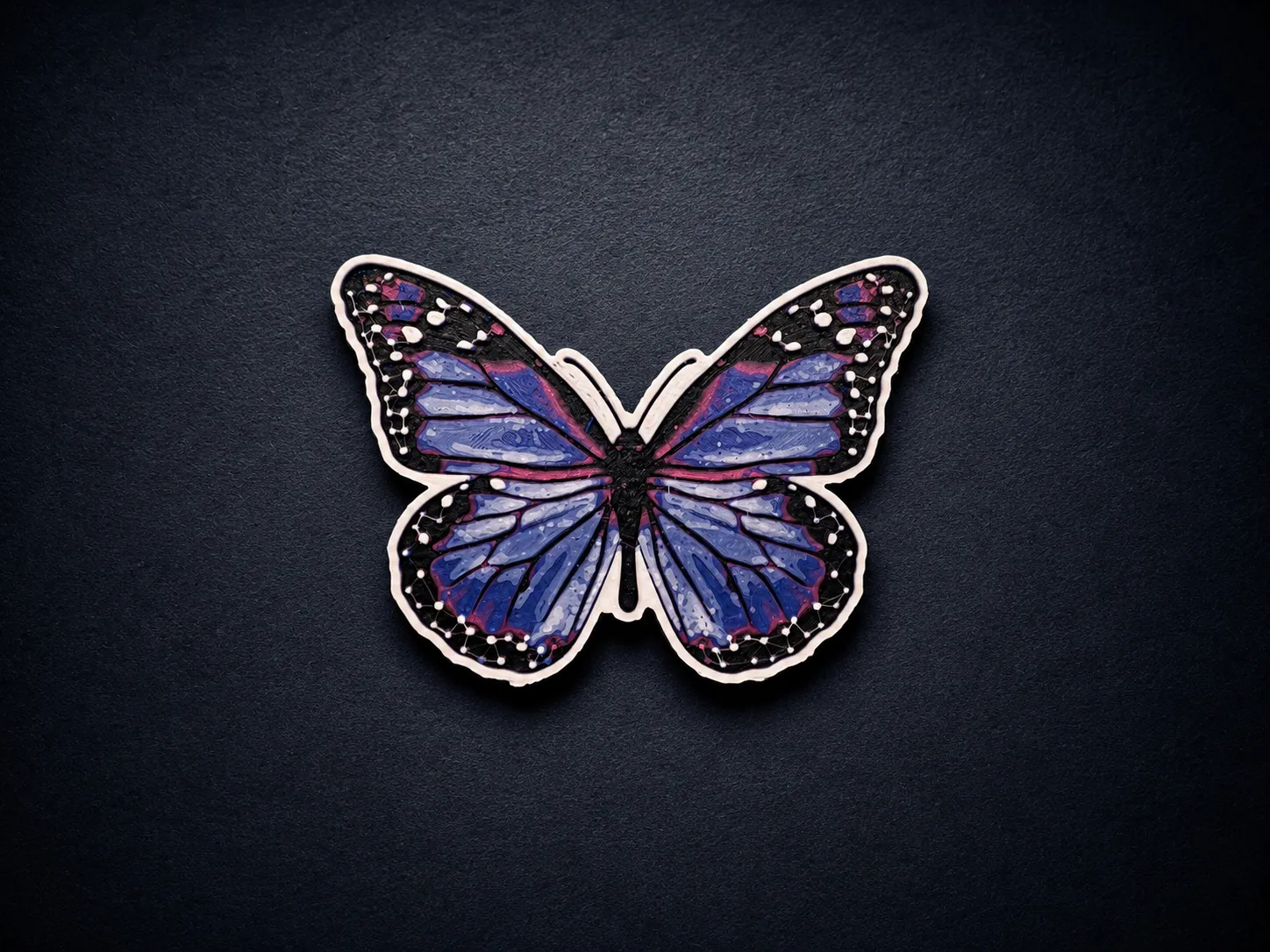 Small Butterfly Hueforge Keychain
