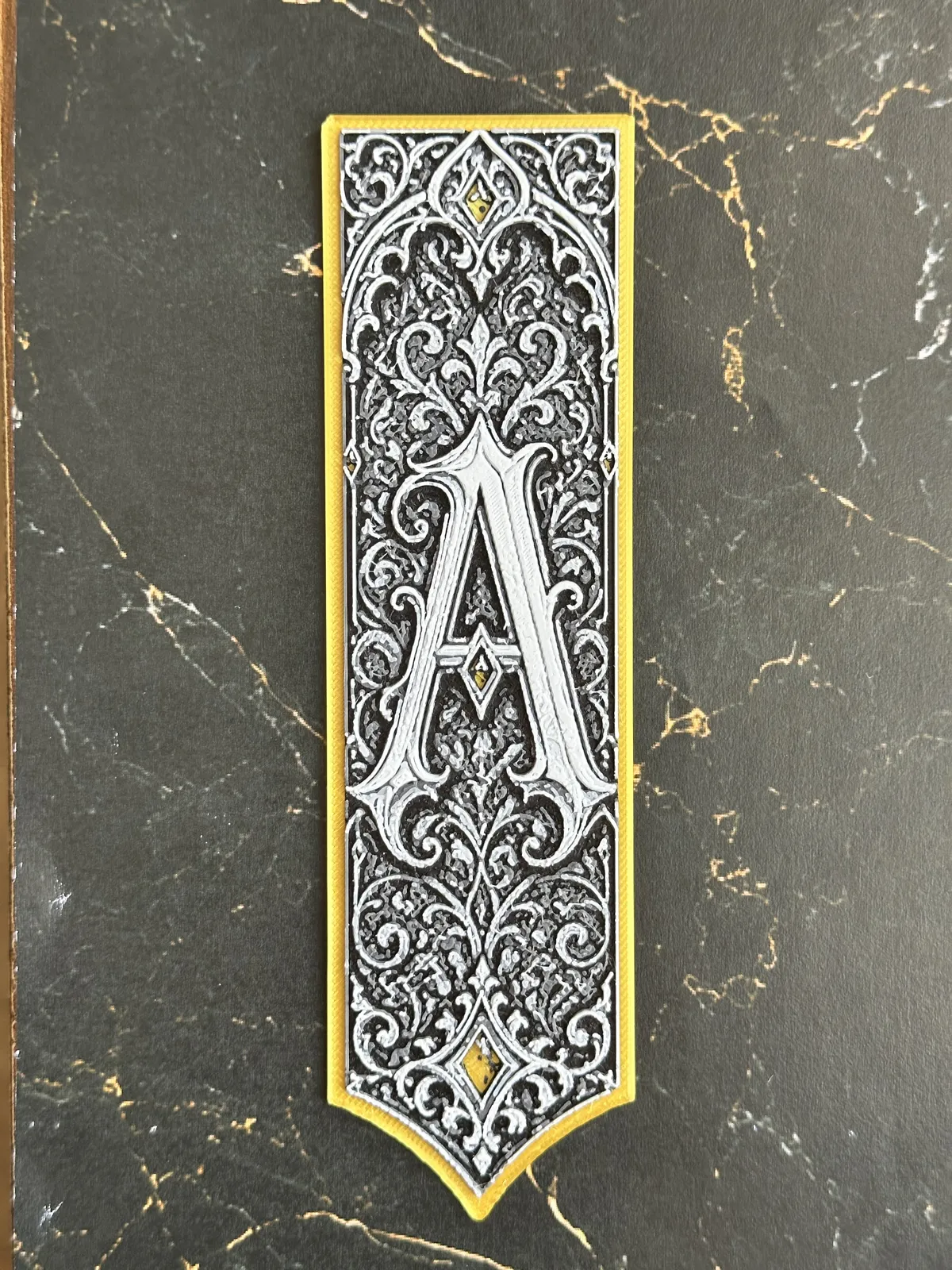 Gothic Letter A Bookmark - HueForge Alphabet