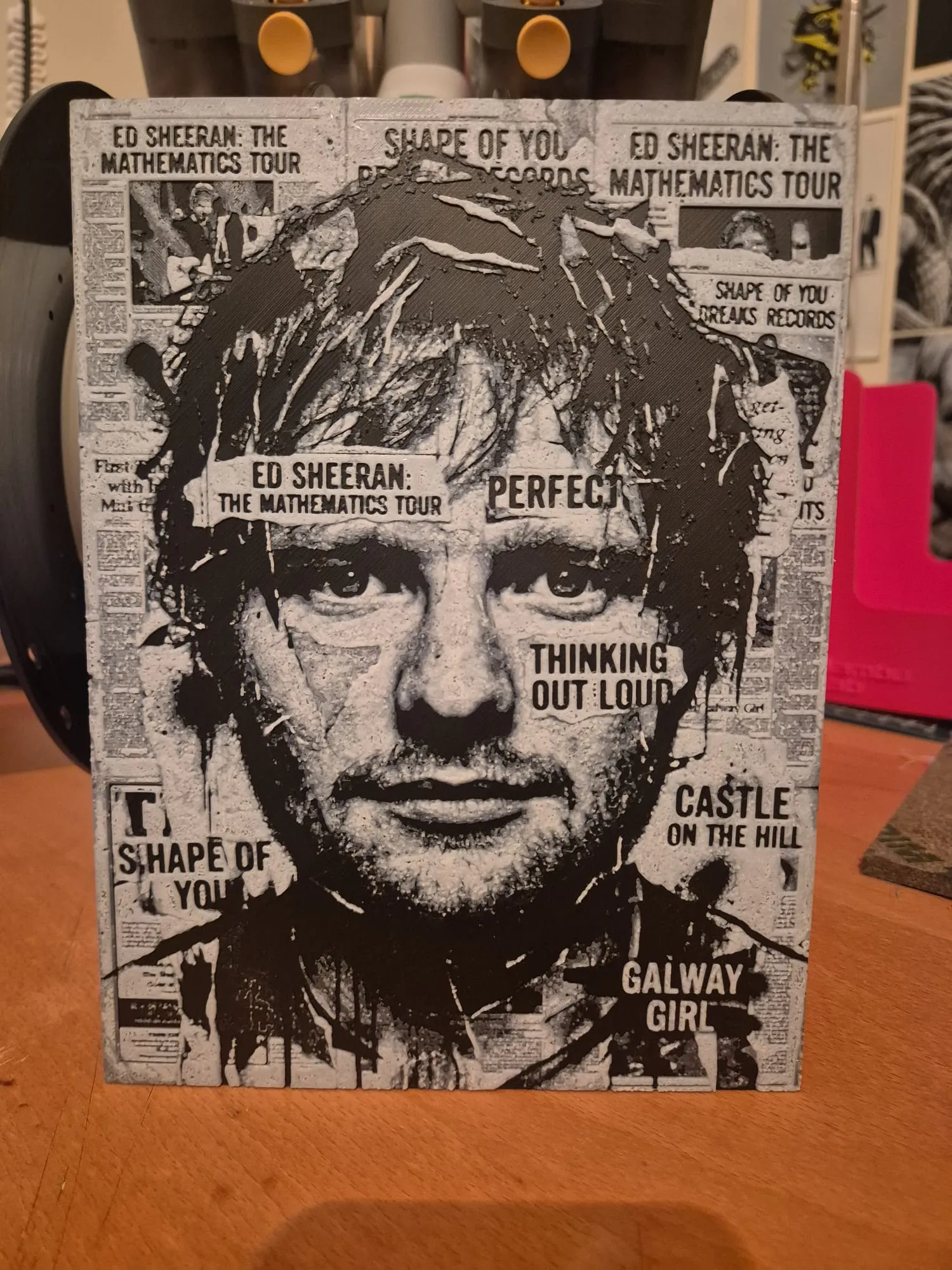 Ed Sheeran newspaper hueforge