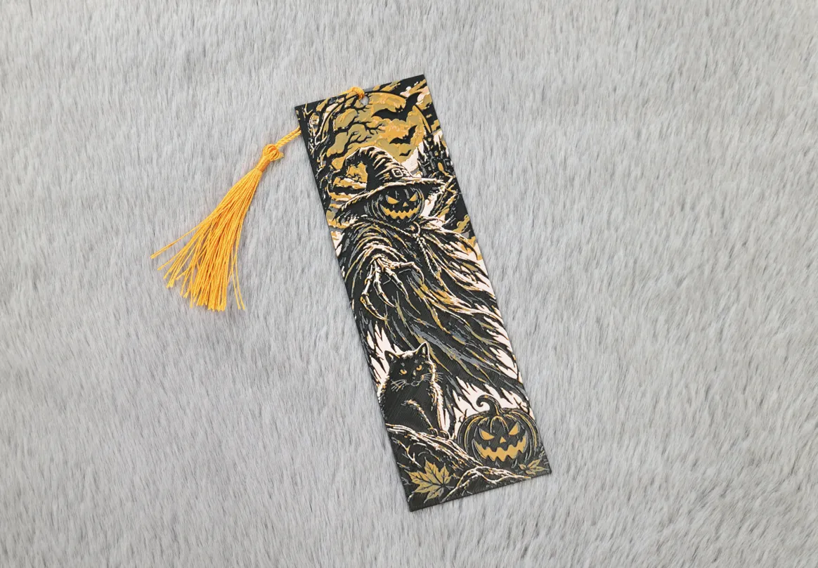 Pumpkin Reaper Halloween Bookmark