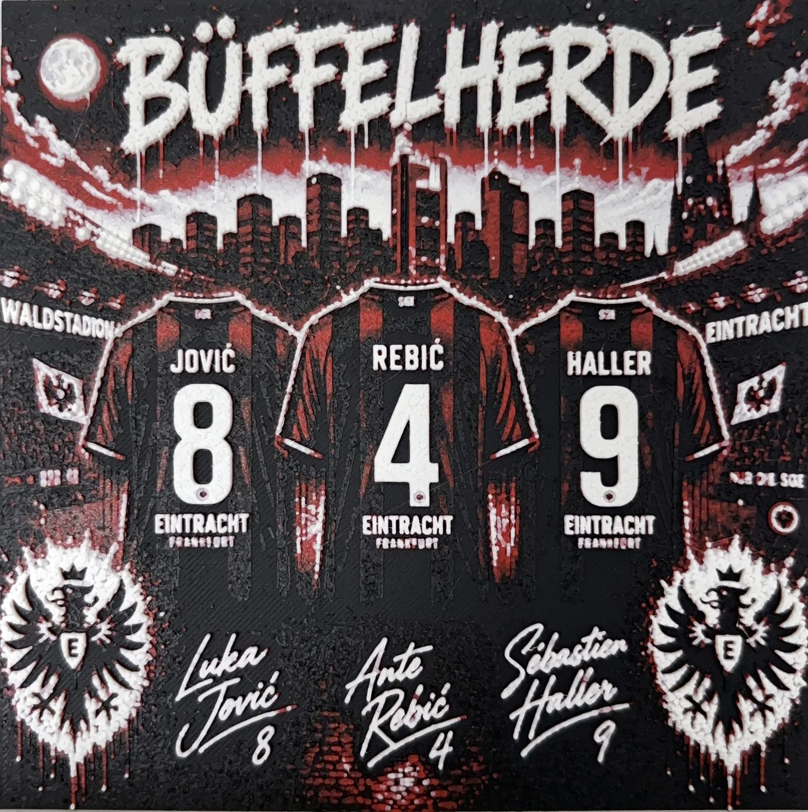Eintracht Frankfurt Fanart Büffelherde Hueforge