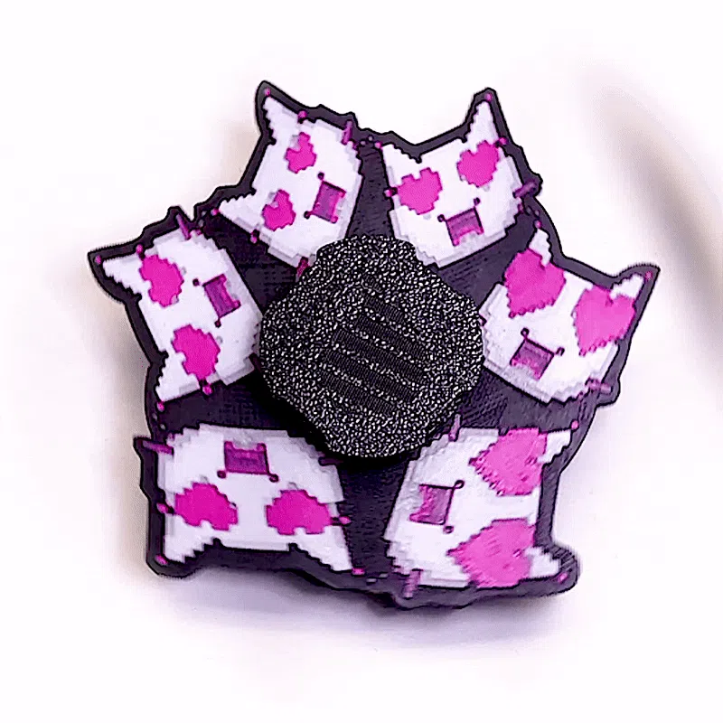 Cat Heart Eyes Zoetrope Spinner (READ DESCRIPTION)