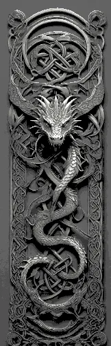 Celtic Dragon Knot Designs - Set of 3 Bookmarks
