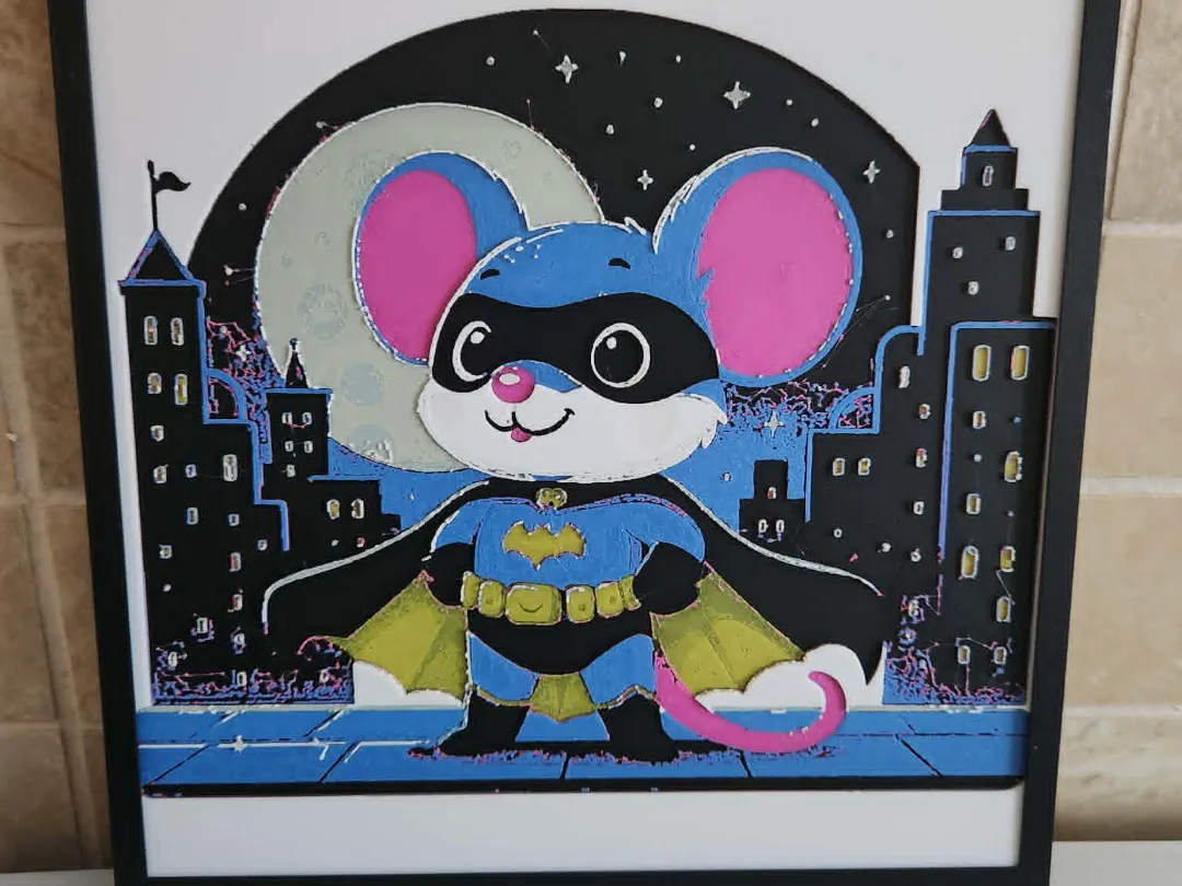 Cute Batgirl Mouse Superhero