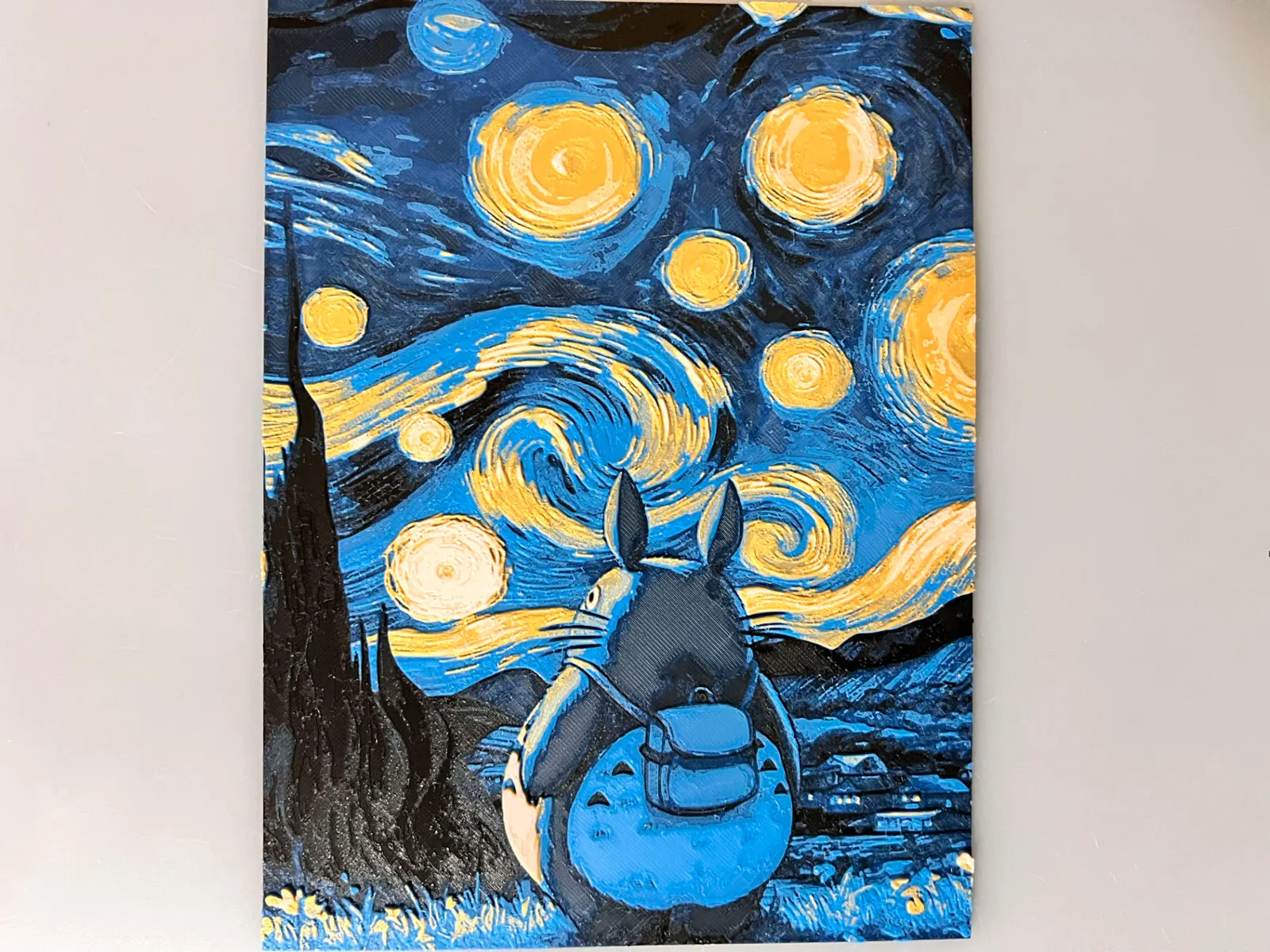Totoro Starry Night Vincent van Gogh