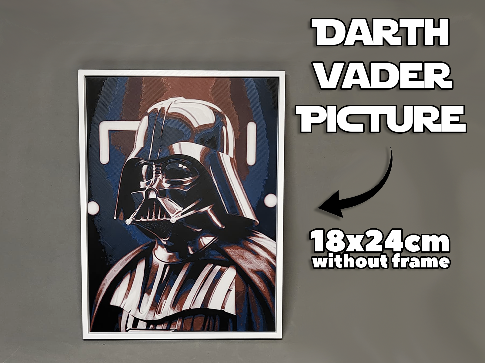 Inspered by Darth Vader 3D picture 18x24* Hueforge