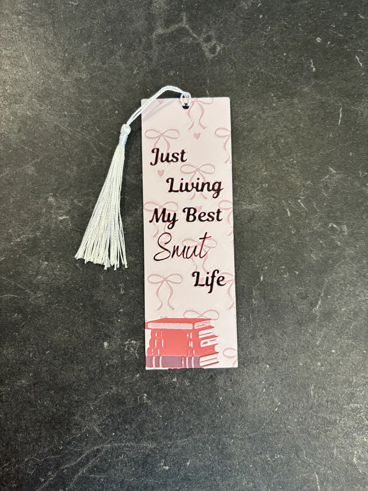 Living my best life bookmark hueforge