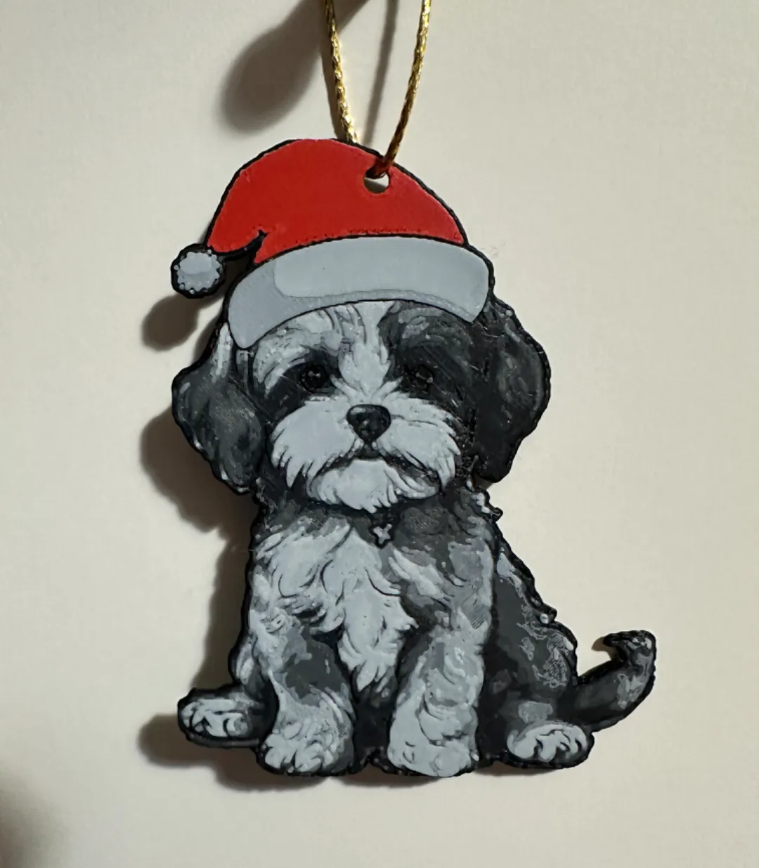 Shih Tzu dog christmas decoration hue forge bauble