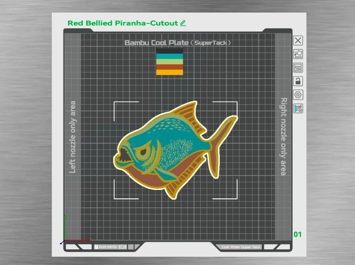Red bellied Piranha Cutout