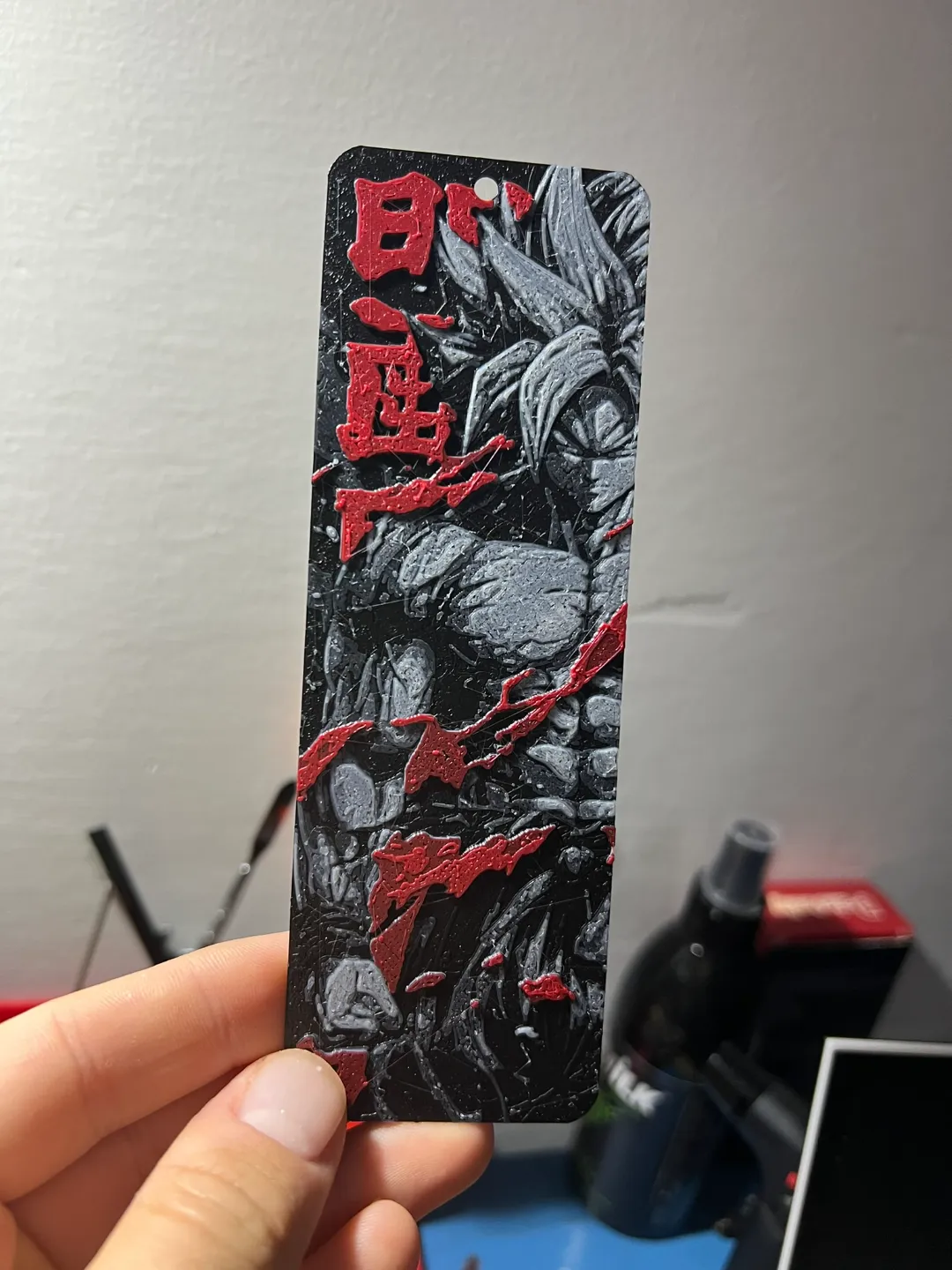 Goku bookmark red hueforge