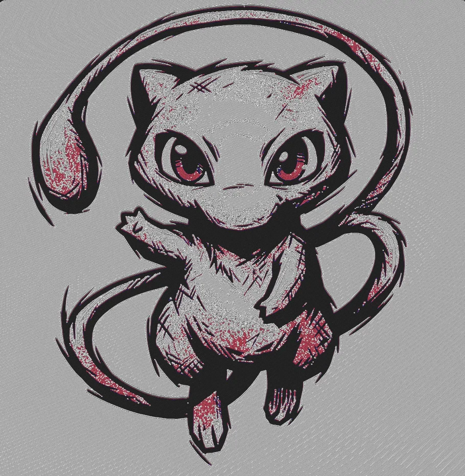 Mew Arcane Style HueForge – Pokémon Fan Art 3D