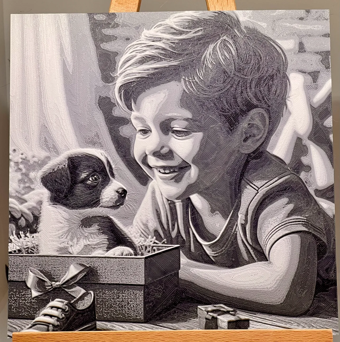 A boy and his puppy #4