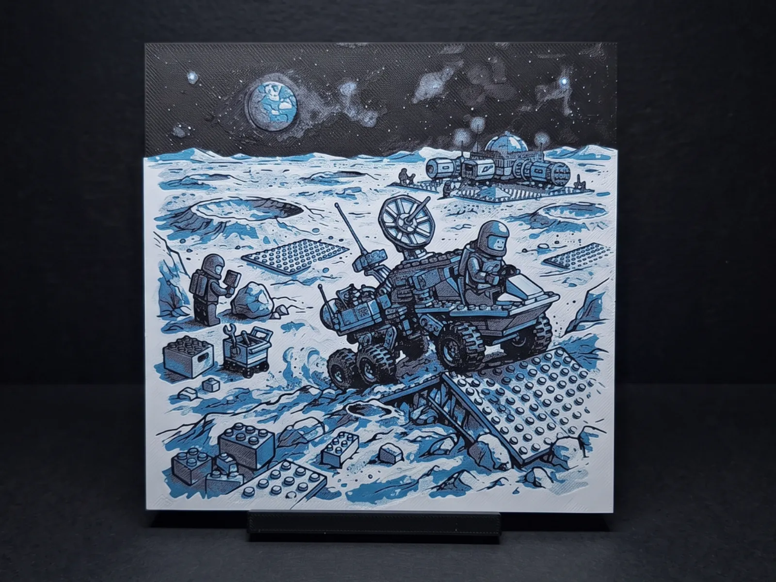 L3GO Moon Base - Hueforge Wall Art
