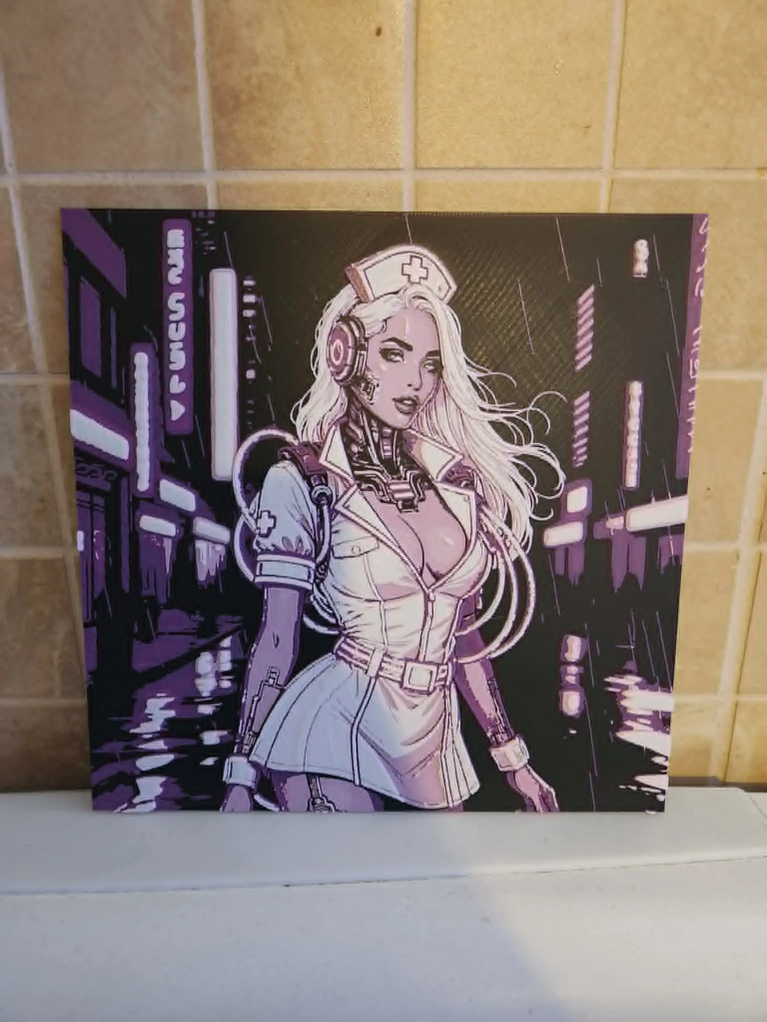 Neon Cyber Nurse Girl