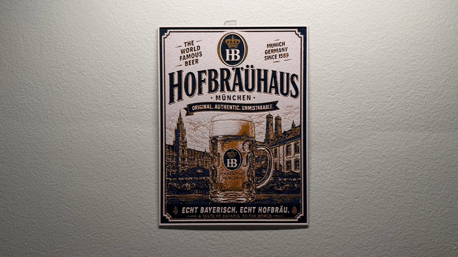 Hofbrauhaus Beer Poster Style HueForge