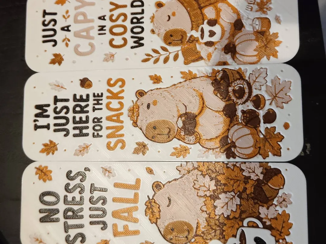 capybara fall bookmark