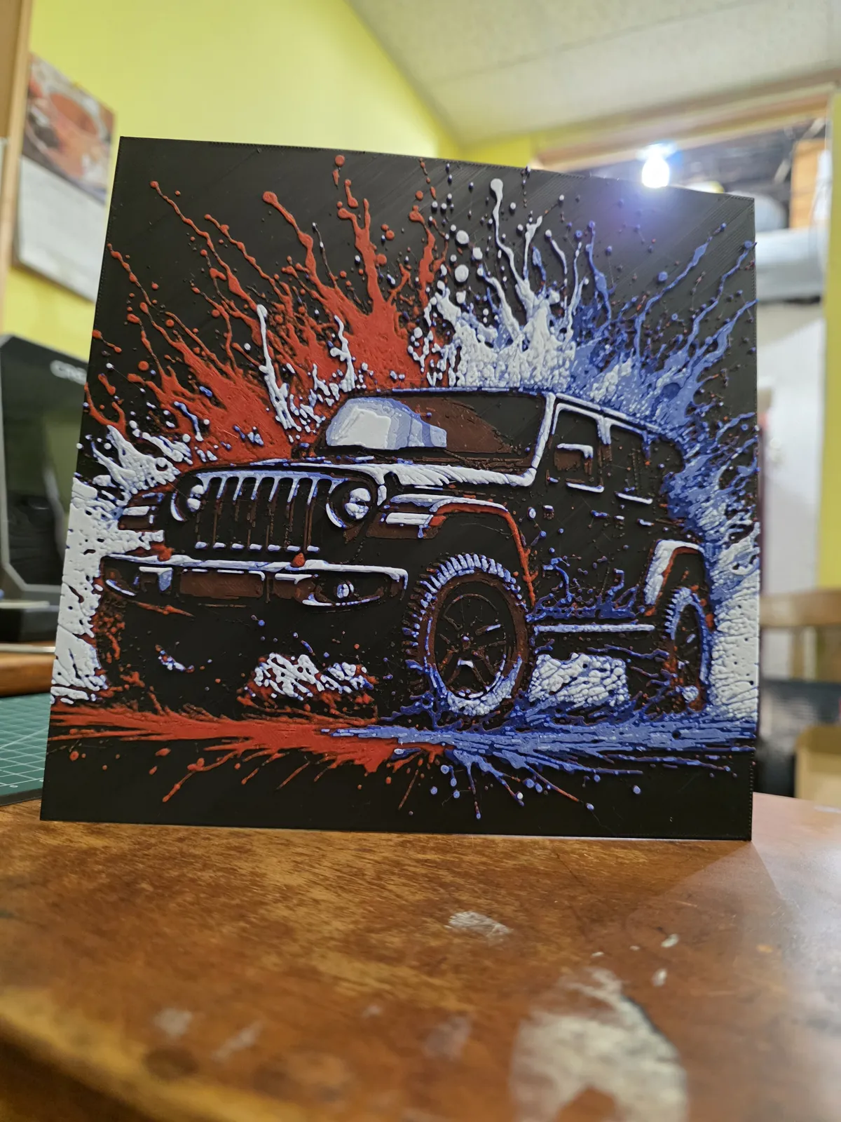 Splash Art Jeep HueForge V3