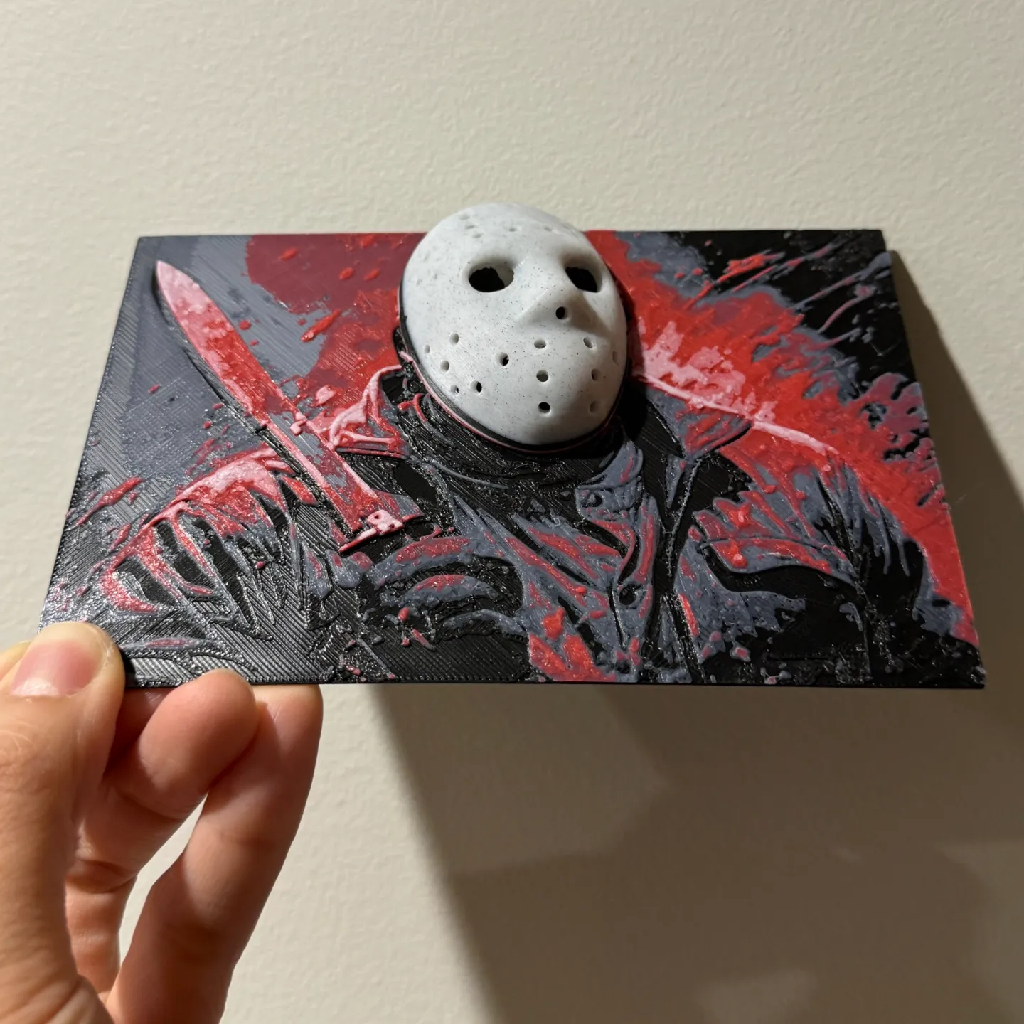 Friday the 13th Jason with Pop-Up Mask - Hueforge Print