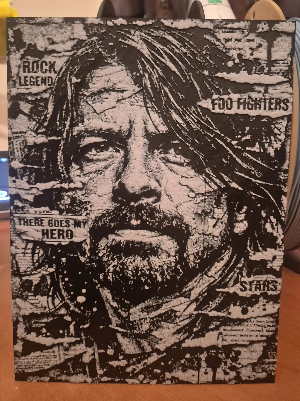 Dave Grohl newspaper hueforge