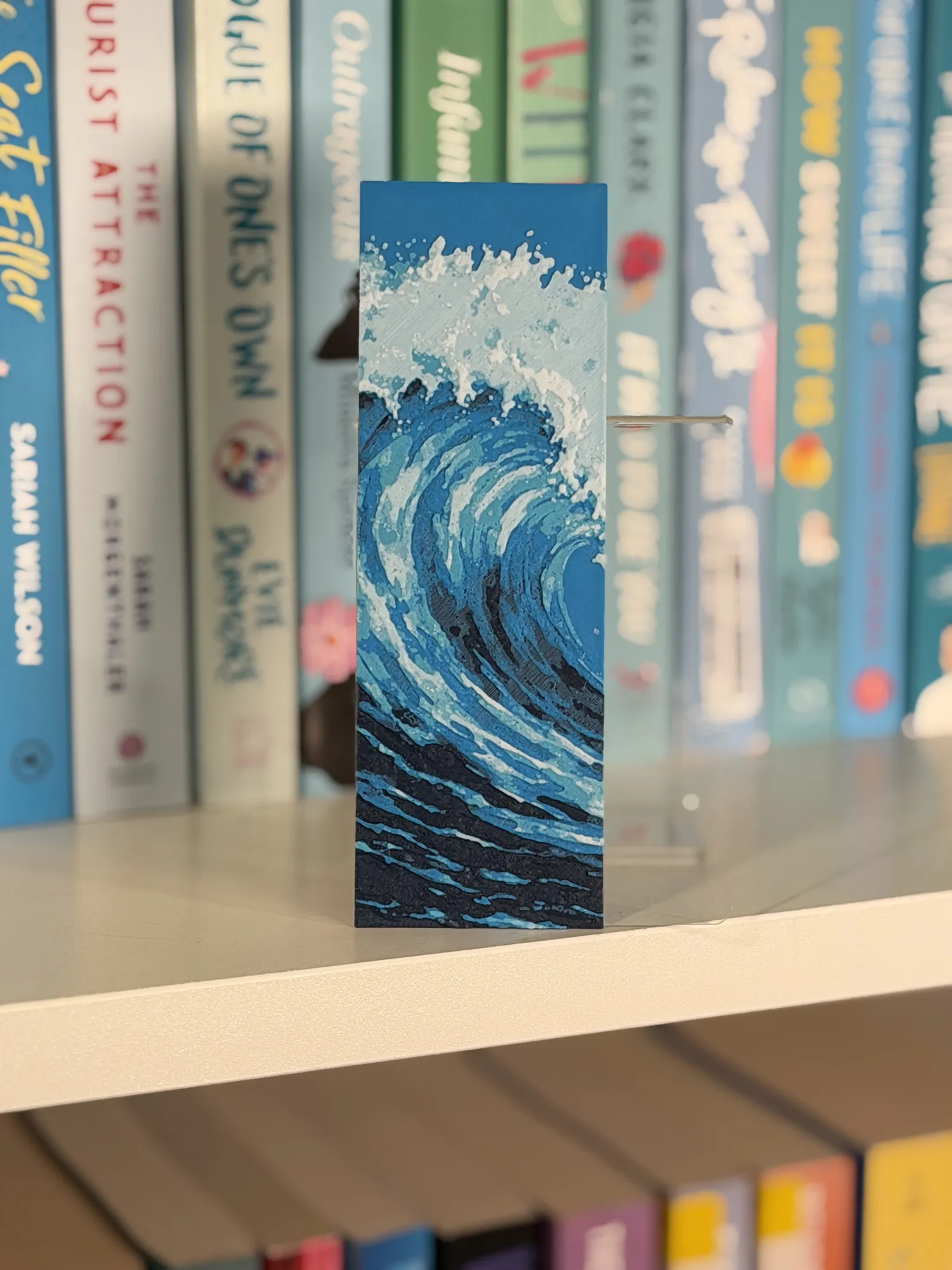 Ocean Wave HueForge Bookmark