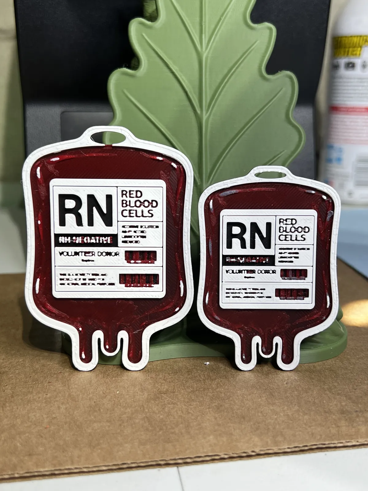 RN badge buddy - Unit of blood themed