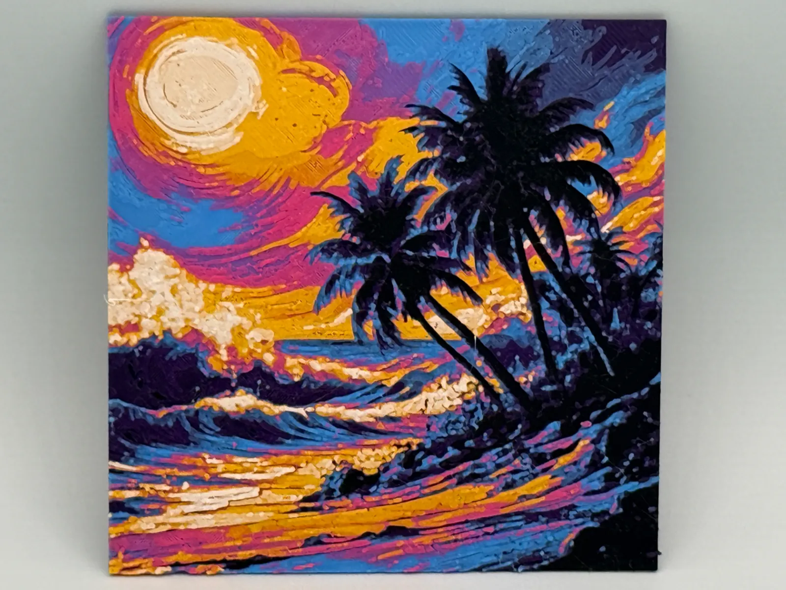 Crashing Waves Sunset Hueforge