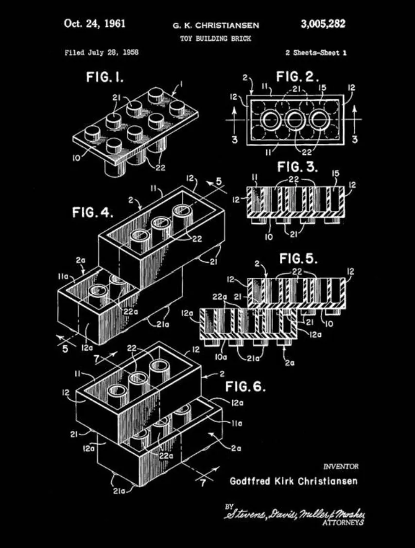 L ego Patent Wall Art (HueForge)