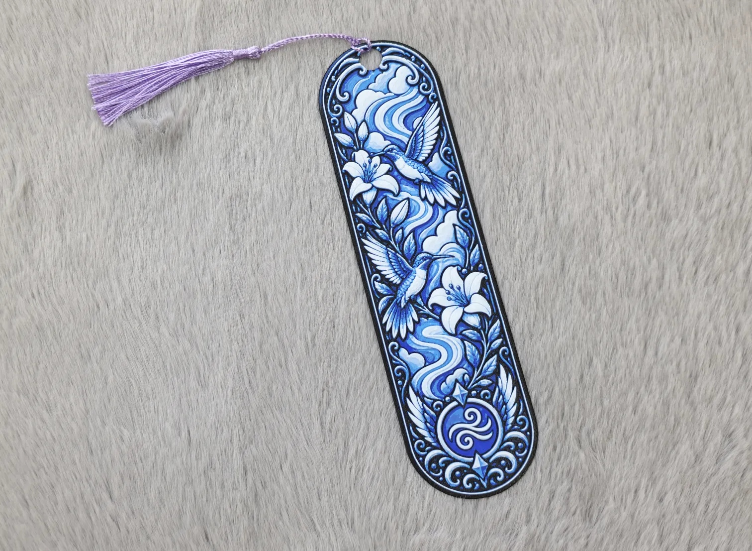 Hummingbird Floral Sky Bookmark