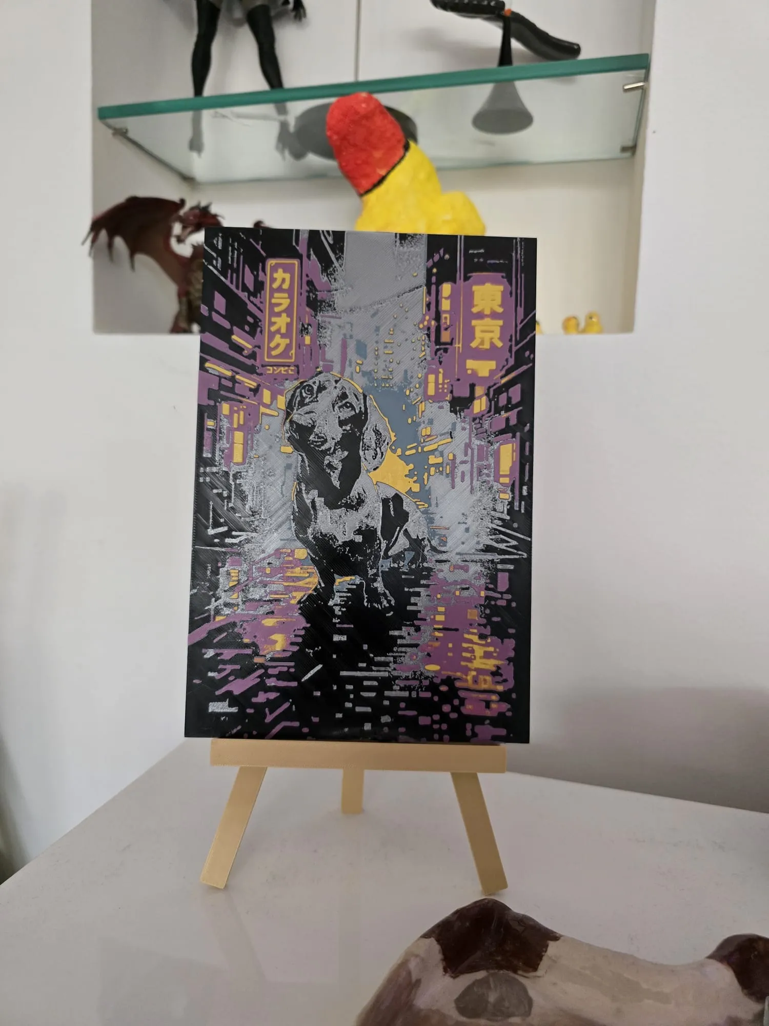 Hue Forge cyberpunk - Dachshund in Tokyo