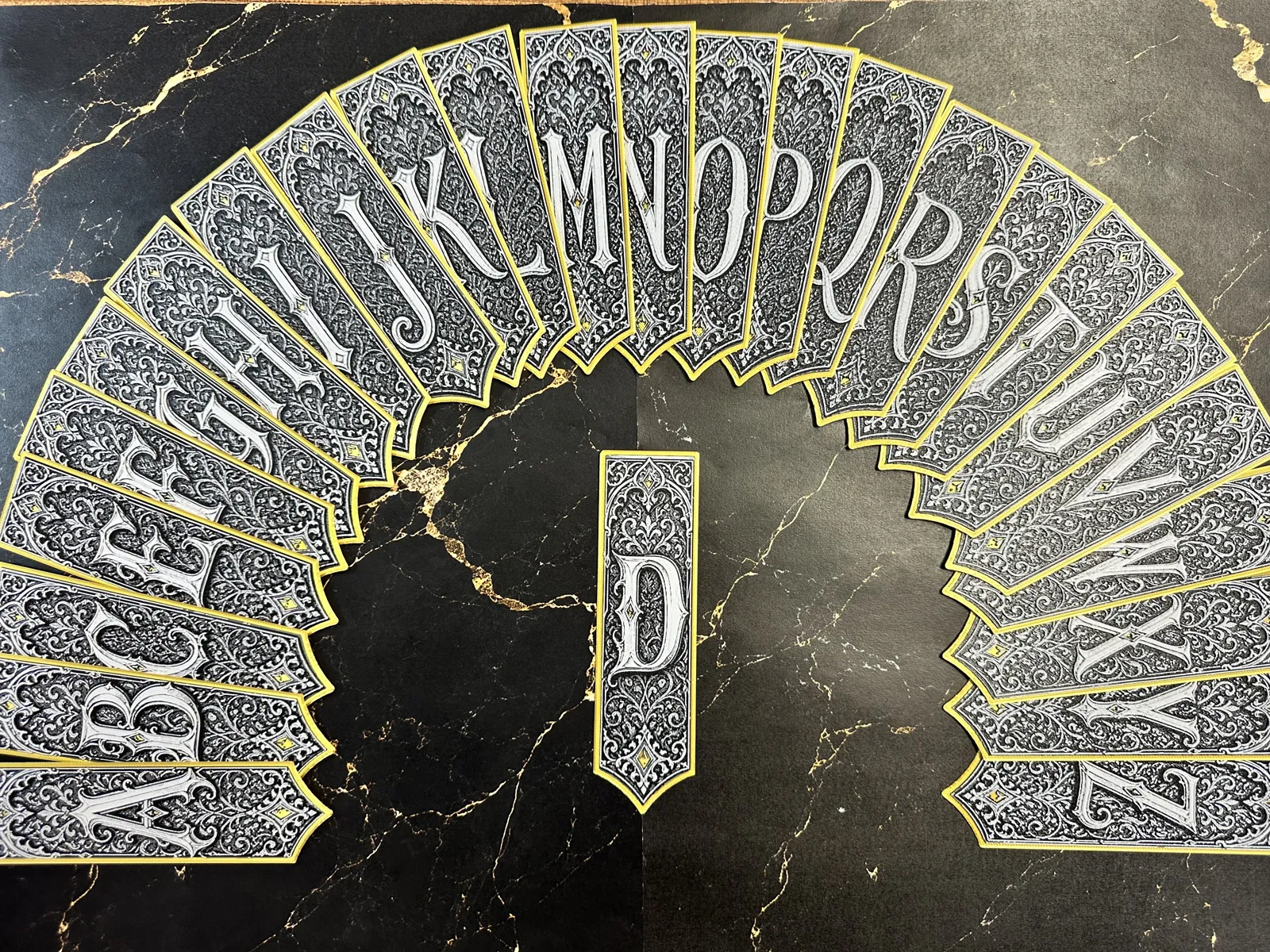Gothic Letter D Bookmark - HueForge Alphabet