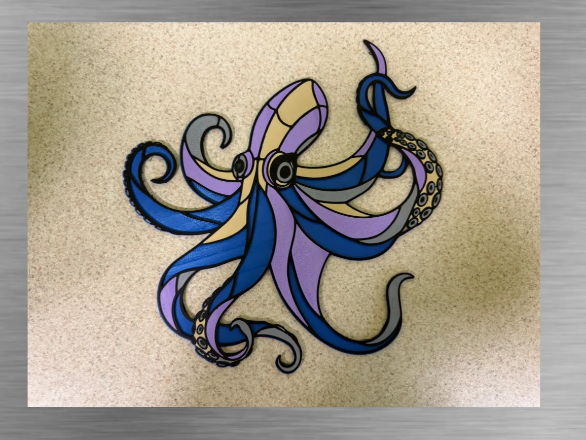 Multi-color Octopus Cutout