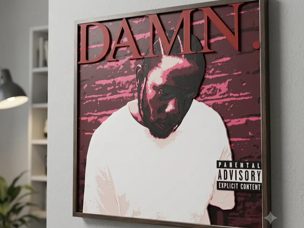 Damn. Kendrick Lamar Hueforge Album Poster