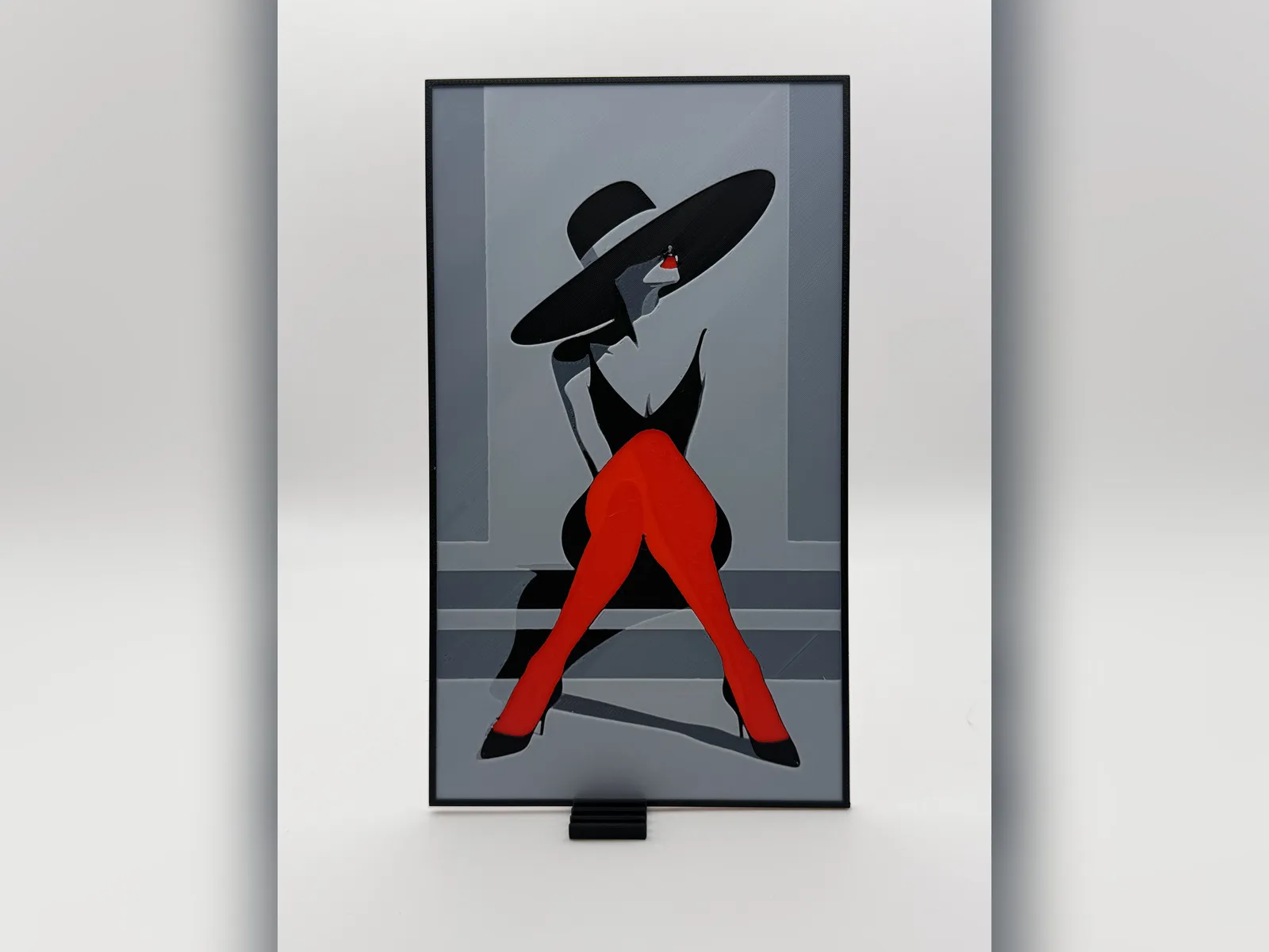 Woman in Red Stockings Art Deco Print