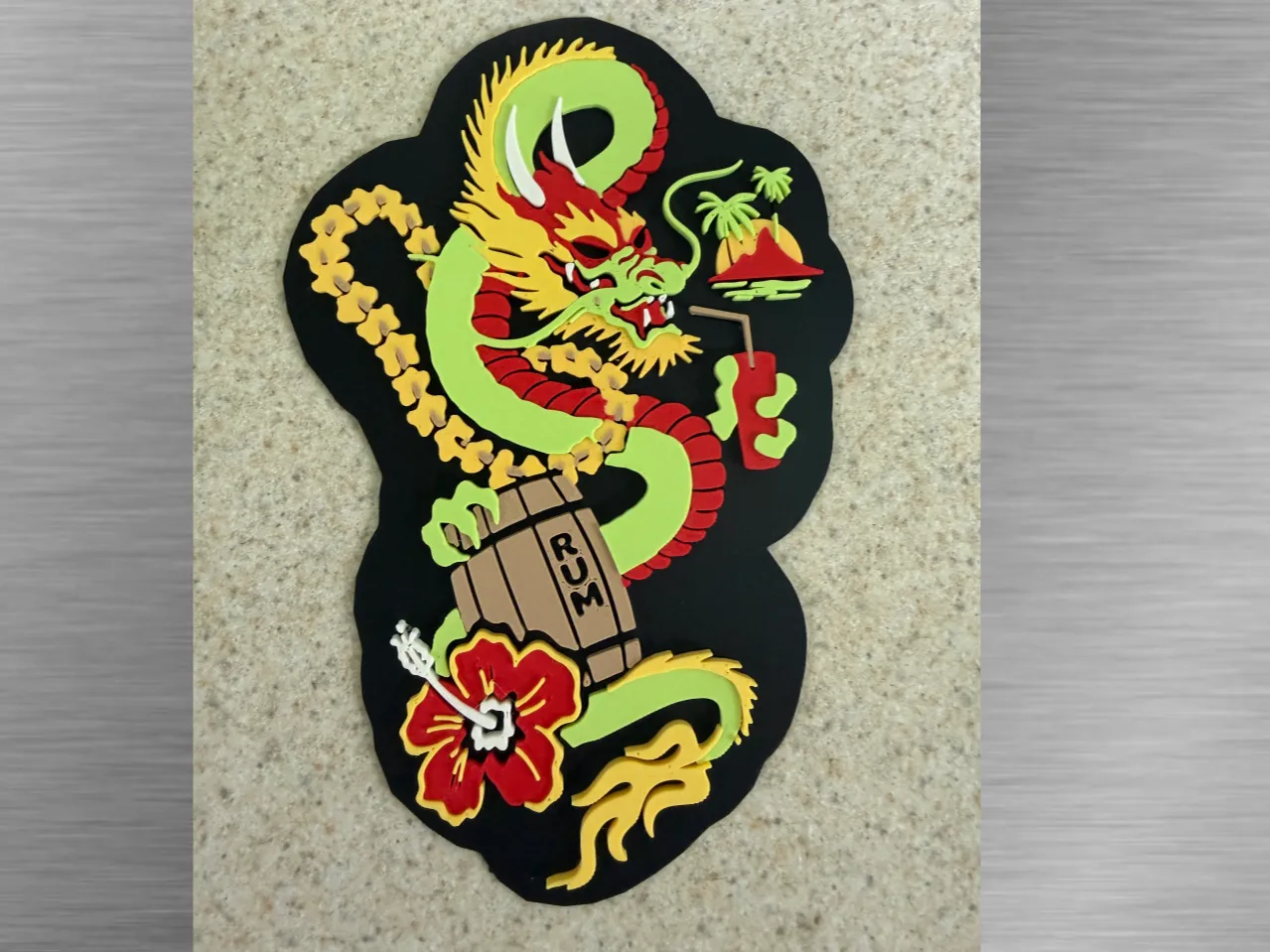Tiki Art-Rum Dragon Cutout