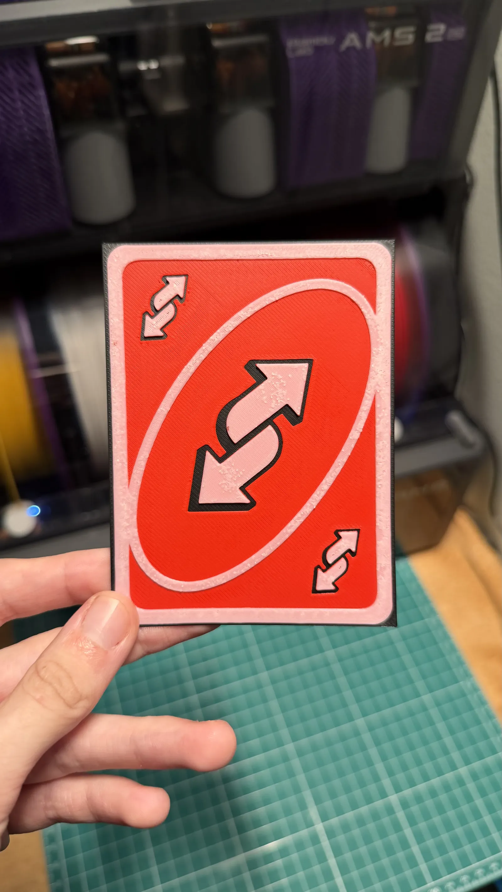 Red Reverse Uno Card Art