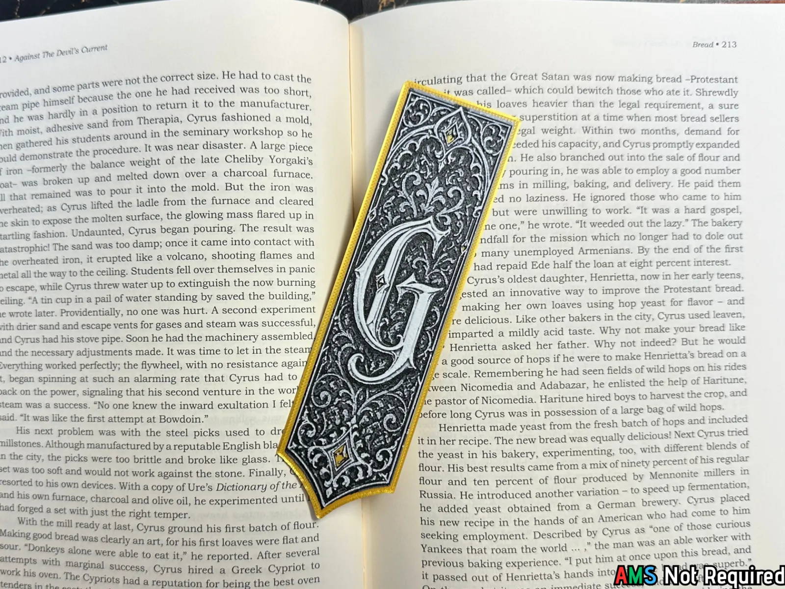 Gothic Letter G Bookmark - HueForge Alphabet
