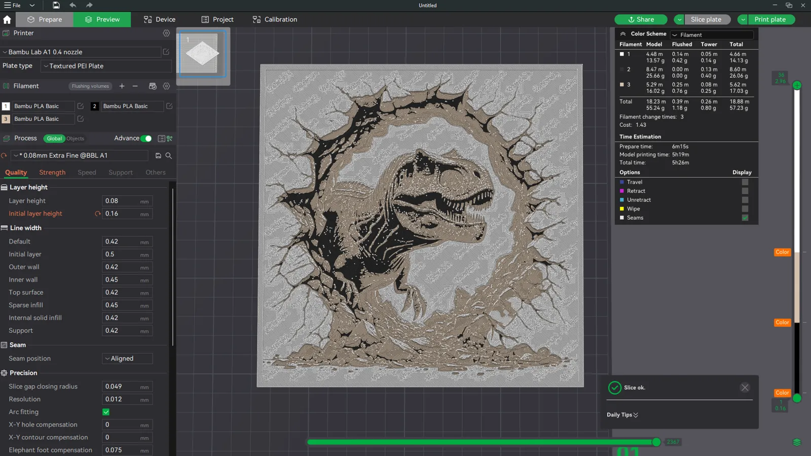 T-Rex - HueForge