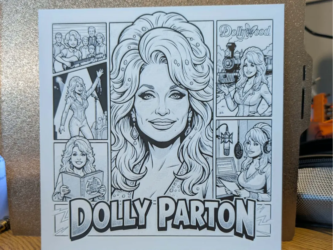 Dolly parton - hueforge 2 colours