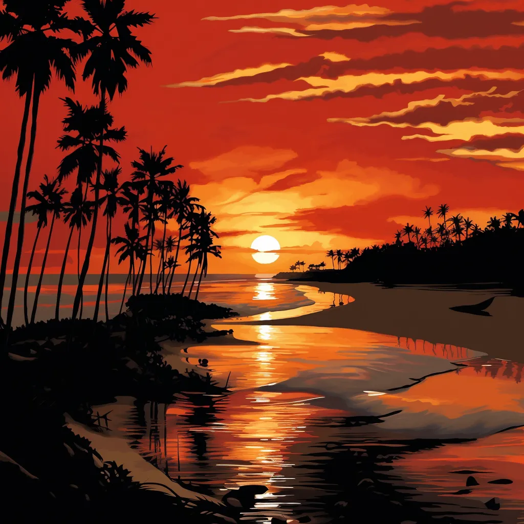Hueforge Tropical Sunset