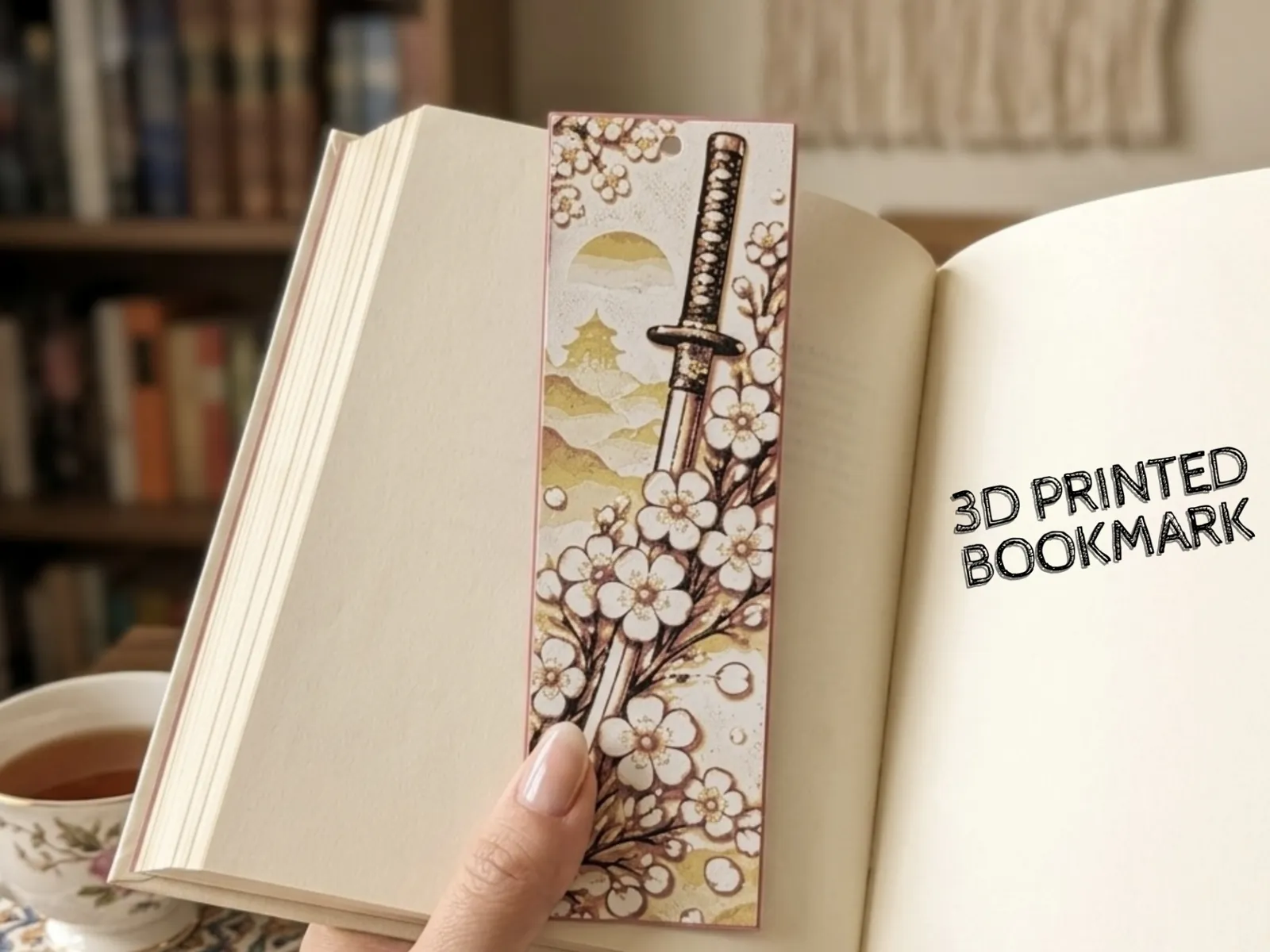 3D Printed Samurai Sakura Bookmark – NO AMS