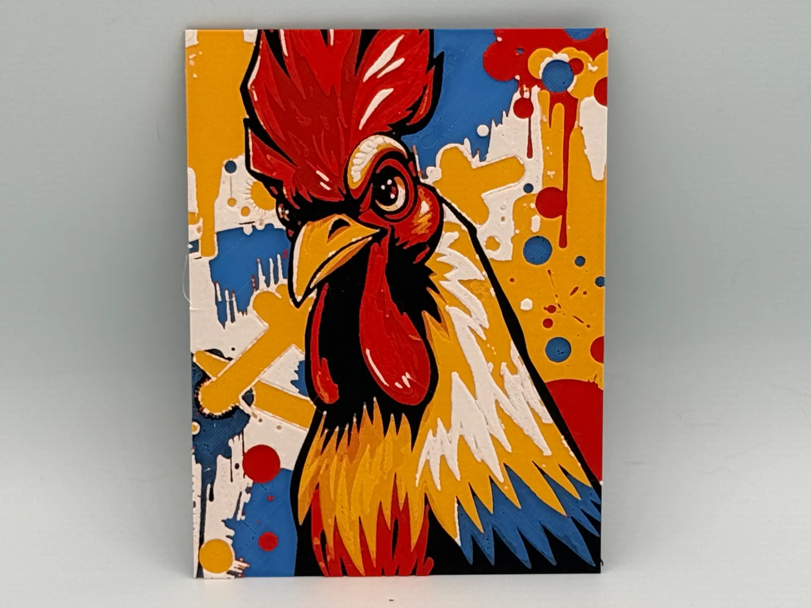 Pop Art Rooster Hueforge