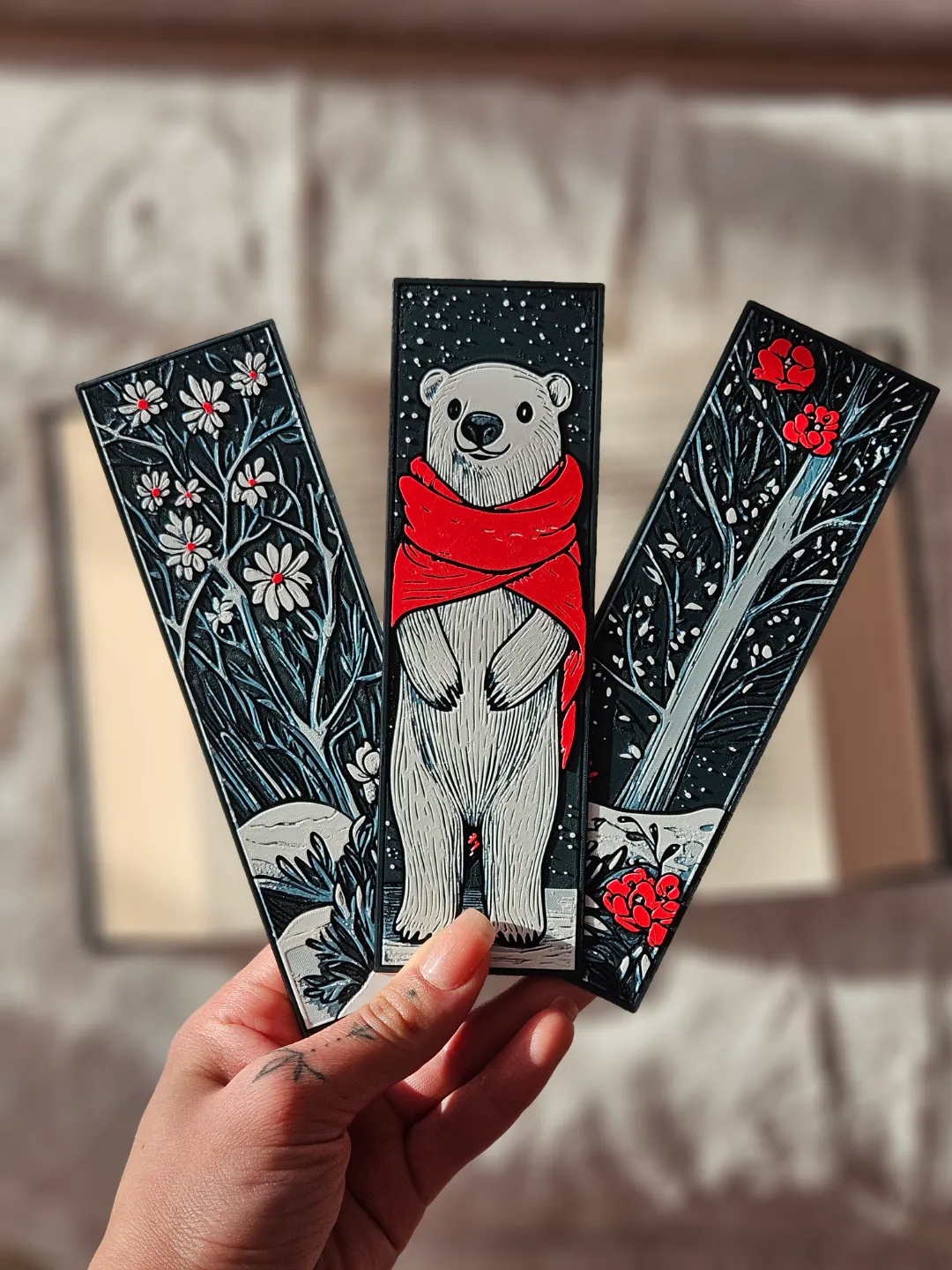 Bearberry Winter - Christmas Bookmarks Set