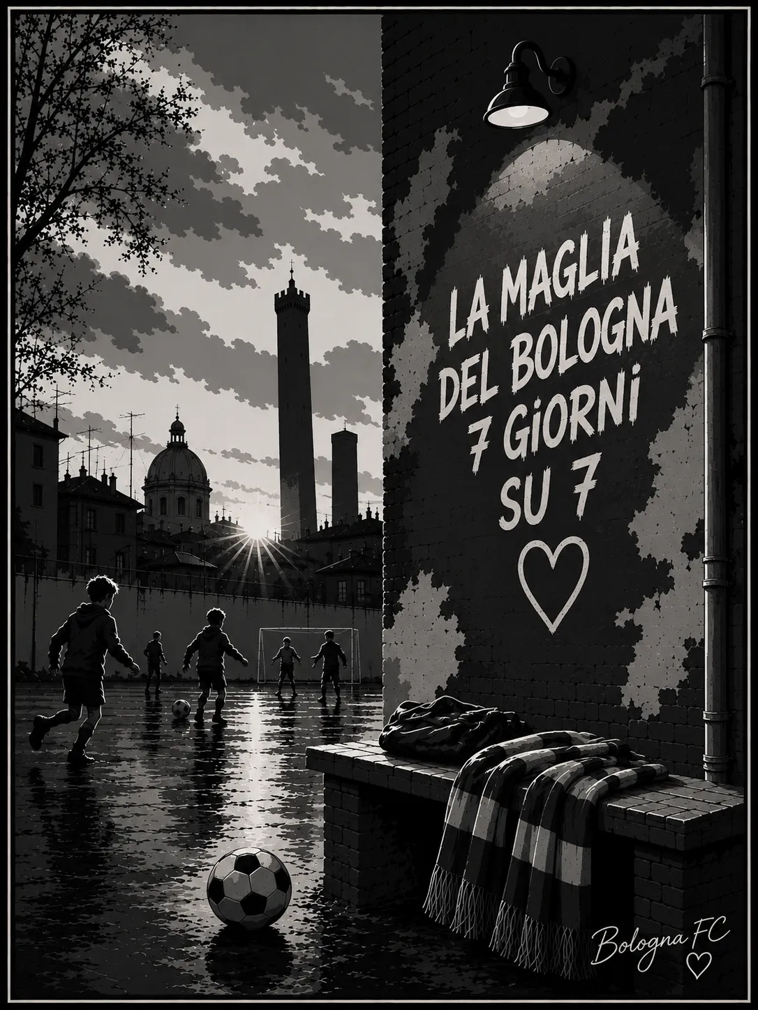 La Maglia del Bologna 7 Giorni su 7 Cuore Rossoblù