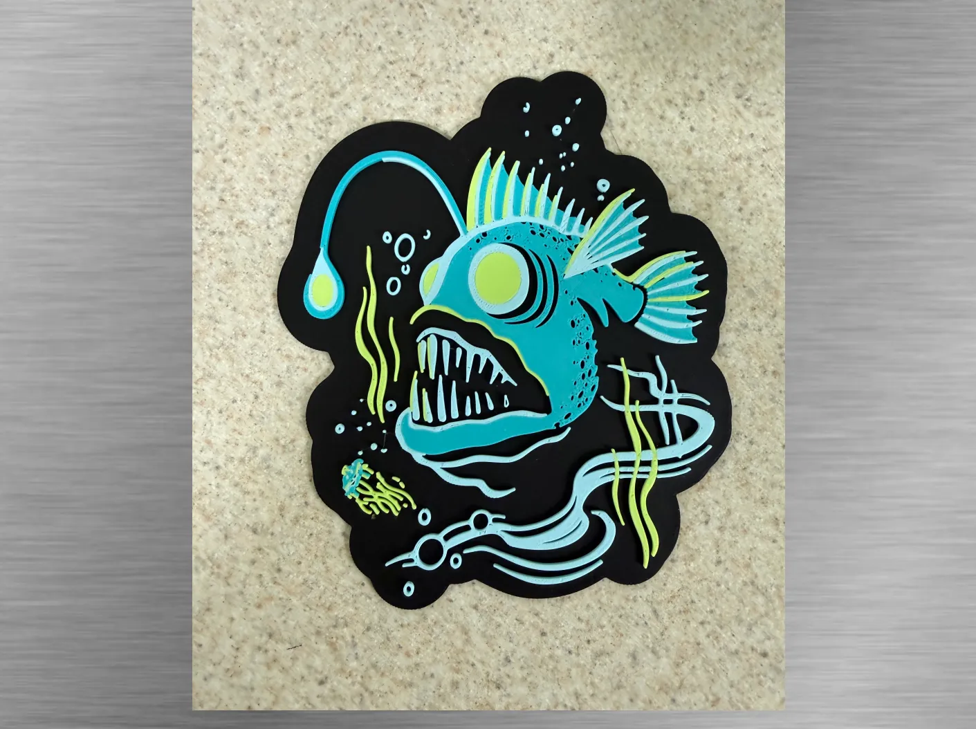 Angler Fish- Tiki Art- Cutout