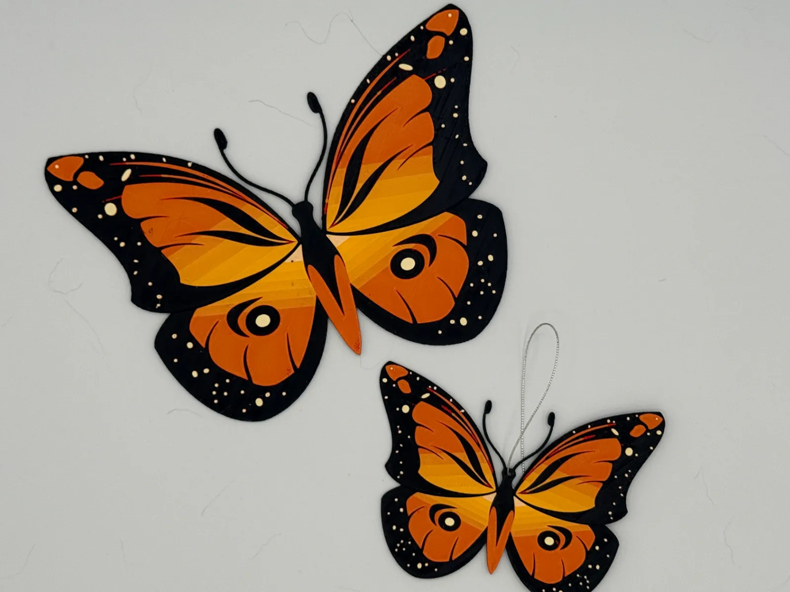 Orange Butterfly Wall Art and Ornament (Hueforge)