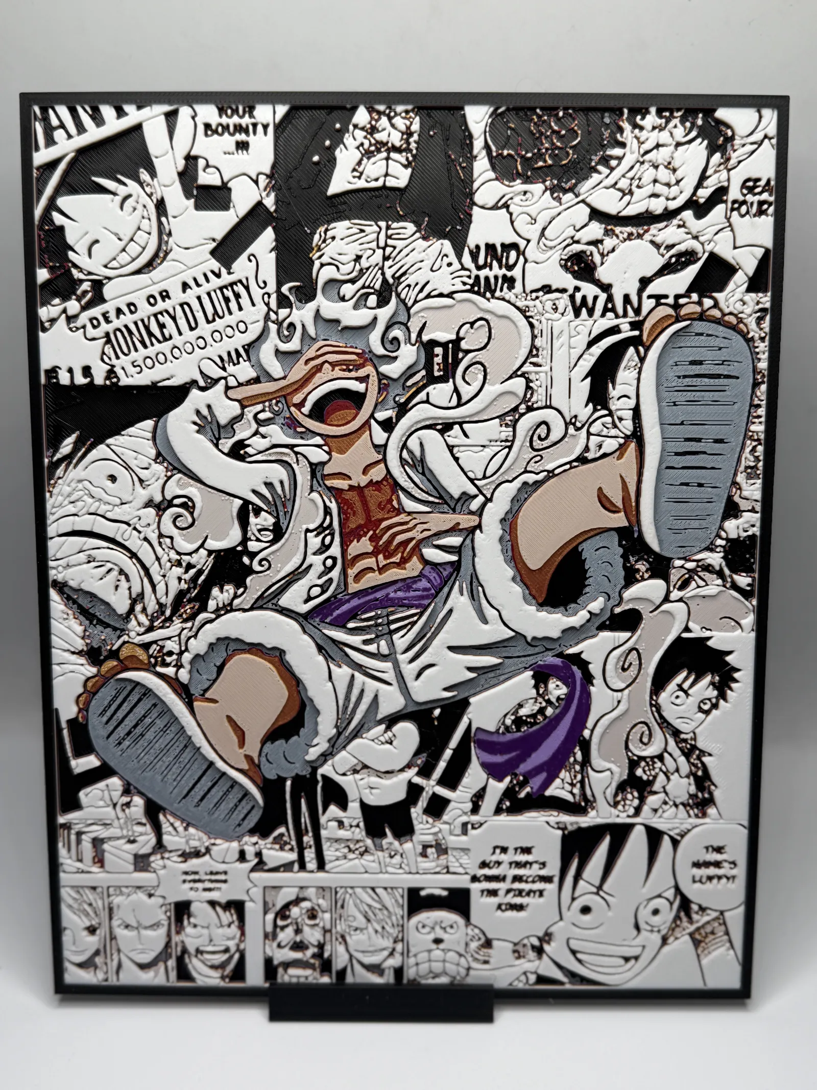 One Piece Hueforge - Luffy Manga Background