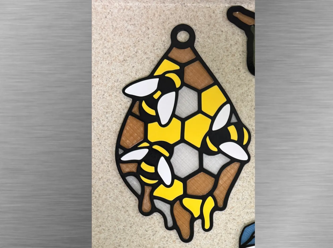 Honeycomb & Bees Suncatcher