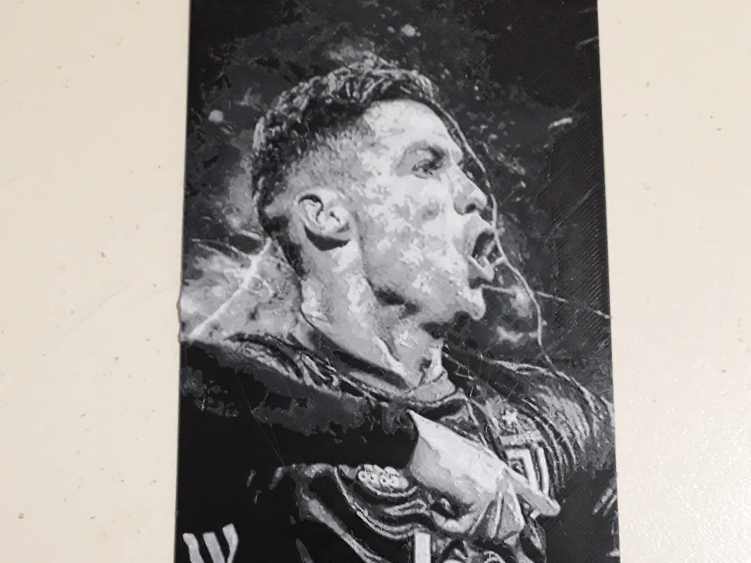 CR7 Cristiano Ronaldo HueForge grayscale 2